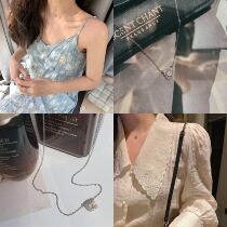 Sydney life simple charm interpretation temperament look light cooked single diamond necklace 925 silver