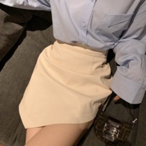 Mrs. Qian Sydney custom irregular skirt womens 2020 new hips slim Joker slim Joker high waist a leather skirt