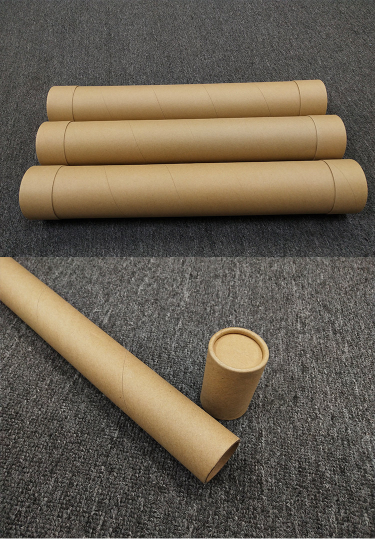 厂直销海报筒书画筒打包纸管纸筒图纸筒快递筒画筒牛皮纸筒663