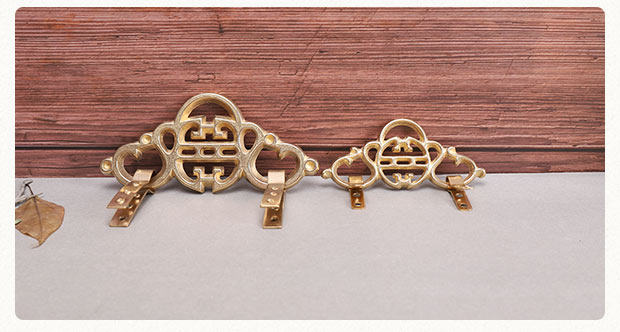 中式纯铜仿古挂画钩镜框牌匾装饰挂钩对联画匾五金配件吊画挂扣