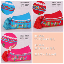 Ancient clothing shoes womens internal increase embroidered shoes Xiaodan shoes Ancient high-heel opera shoes Yue opera Hua Dan shoes 6