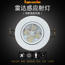 Human sound and light control radar sensing gangway corridor stairs balcony embedded led induction cylinder light cell energy saving