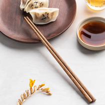 Duoyi chicken wing wood chopsticks non-lacquered and wax-free set solid wood chopsticks high-grade Japanese home ten pairs