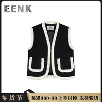 ( Domestic spot )EENK small fragrance coat bumping into the lace variegar women's leisure and loose new open-shirt jacket