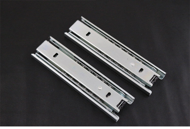 滚珠静音滑轨滑槽6寸三节抽屉轨道滑道15cm最短导轨24810超长3
