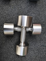 304 stainless steel round head integrated solid dumbbells Men and women fitness slimming yoga training professional high-grade dumbbells