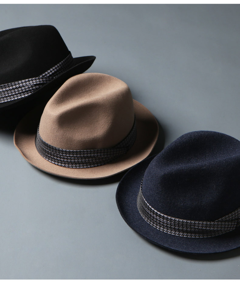 冬季爵士帽帽子男潮流个性休闲韩版青年街头冬天百搭男士绅士礼帽