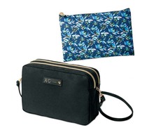 Japanese magazine appendix bag Floral pattern storage bag Two-piece set Ladies shoulder bag crossbody bag Cosmetic bag