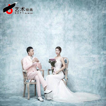 Ancient Art Pure Handmade Dream Cotton Fabric Oil Painting Retro Brief Ancient Wind Naughty Treasure Nets Clothing Photography Background