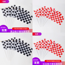 No. 7 No. 8 racing flag black and white red and white checkered flag race flag starting flag F1 kart signal flag starting point