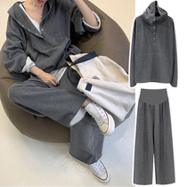 Online Red Pregnant Women Suit Spring Autumn Fashion Money outside Pregnancy Sports Early Spring Sweatshirt Belly Air Broadlegged Pants Two