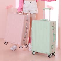 Japanese GP suitcase aluminum frame password travel box small 20 inch leather suitcase trolley box strong and durable for men and women