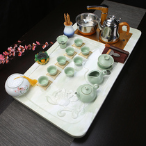 Tea set kung fu tea set home living room simple modern anti marble tea tray set fully automatic One