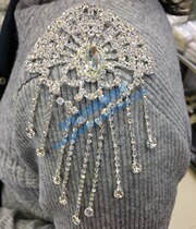 Mushroom-shaped rhinestone tassel Hand-sewn diamond jewelry Diamond-set mustache DIY skirt shoulder dress Dress decoration Shoes and hats Diamond