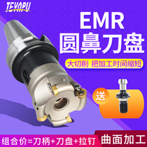 CNC milling cutter head R6-EMR round nose milling cutter machining center bt40 tool handle 1204 blade cutter head