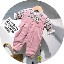 2021 female treasure Spring and Autumn early winter series thin cotton ha clothes newborn baby jumpsuit go out climbing clothes 6-24 months