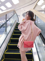 Pink Necropolis Woman Spring Autumn Slim 2022 new small sub-ocean qi minus-age chic harbor flavor Short Broken Cave blouse