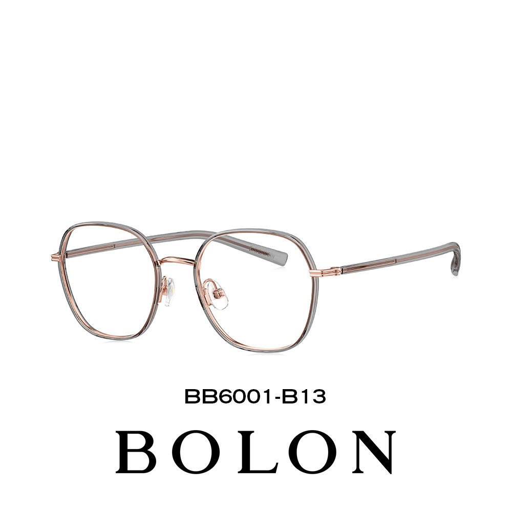 暴龙高性能钛架不规则镜框适用于BA6039 BB6001 男女通用玫瑰金镜框