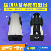 GF80 fully sealed dust cover ball screw double track sliding table linear guide electric CNC module