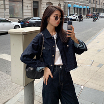 Denim coat women short 2021 new spring and autumn Korean version of loose retro Hong Kong flavor Joker slim coat tide ins