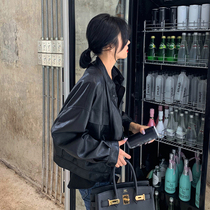 South Korean fur coat jacket woman short 2022 new early spring casual loose retro port wind jacket locomotive clothing blouse