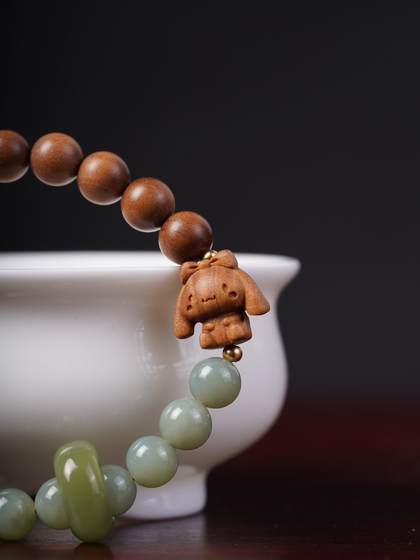 Hotan Jasper Running Ring Bracelet Buddhist Beads Rosary Beads Original Gift Hotan Jasper Running Ring Bracelet Buddhist Beads Rosary Beads Original Gift