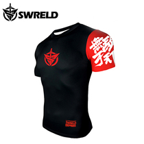 Boxing sword and shield venom tights Short-sleeved comprehensive training fighting Muay Thai fighting UFC fitness sports sanda T-shirt