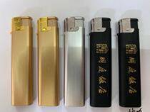 Shenlon exquisite 111 rubber spray glue solid color gold and silver fire one-time advertising lighter 1000 minimum order