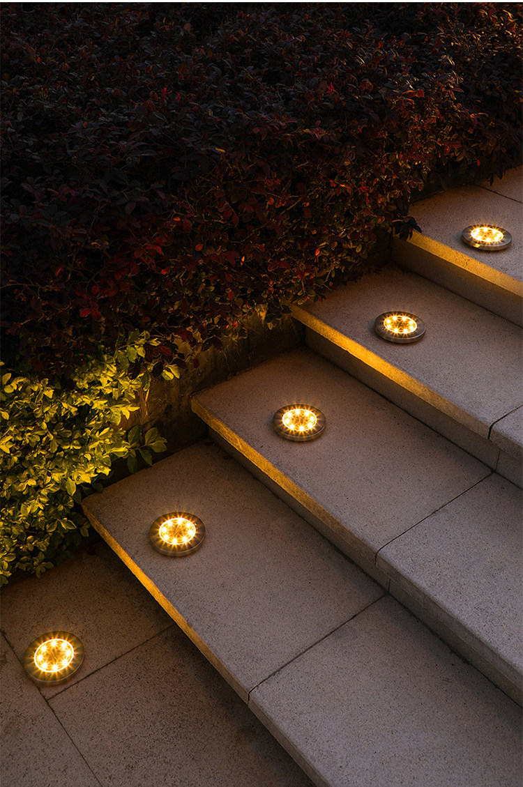 太阳能庭院地埋灯花园户外防水地灯led楼梯阶梯灯草坪装饰景观灯