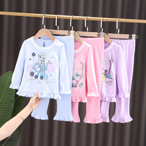 Childrens ice and snow geege Princess Leias home suit girl Aisha Long Fat Princess Sofia Princess Sleepwear