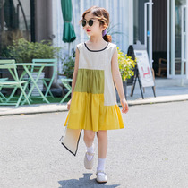 Female big child sports dress 5 Fat Girl summer dress 6 loose thin belly 7 Cotton 8 Princess 12 year old dress