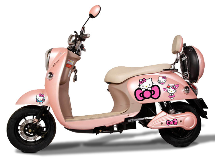 kt猫小牛电动车贴纸摩托车hellokitty贴花电瓶车可爱卡通防水装饰