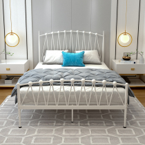 Nordic simple bed and breakfast Wrought iron bed environmental protection iron frame bed 1 2 meters single 1 5 meters 1 8 meters double iron bed