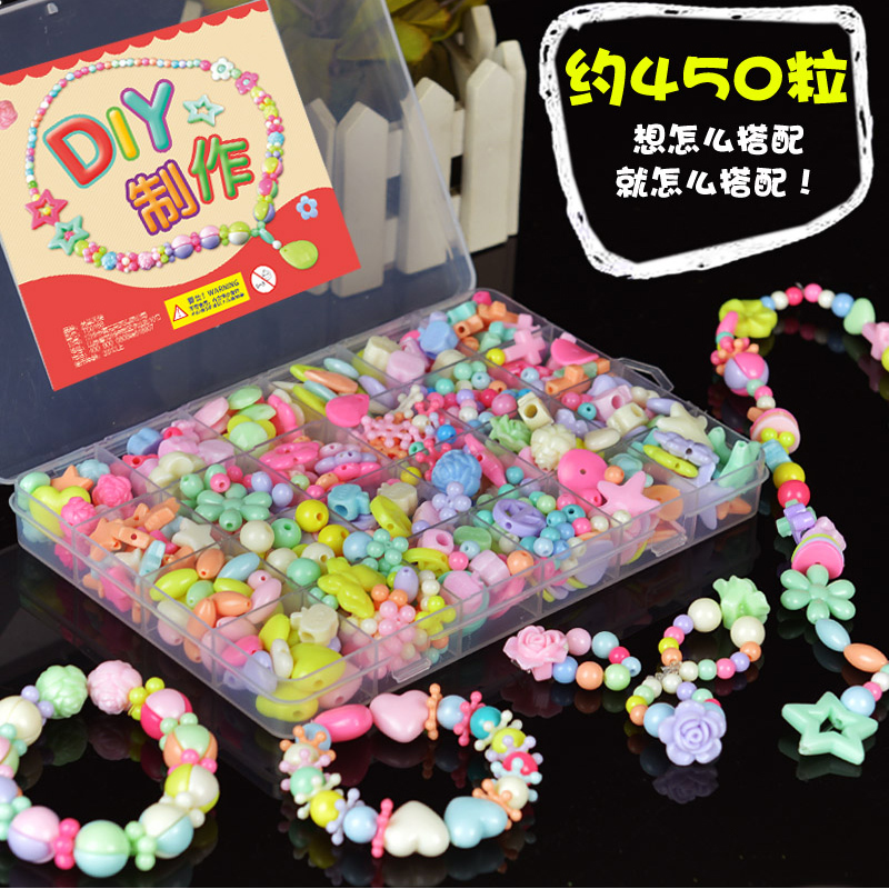 儿童串珠玩具diy手工穿珠子玩具女孩小花仙花精元首饰盒益智串珠产品展示图5