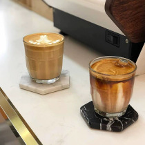 ins net celebrity European and American style coffee cup latte cup Cold drink cup High facial value glass milk tea cup wine glass