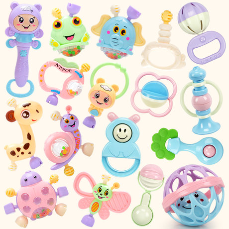 Baby toys 0-1 year old teether rattle 0-3-6-12 months boy and girl newborn baby molar toy Baby toys 0-1 year old teether rattle 0-3-6-12 months boy and girl newborn baby molar toy