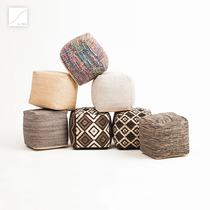 Creative foot rest stool brand original imported seat pier fashion round pier American lazy sofa foot pier