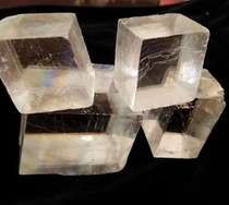 Mineral specimen Crystal ornamental stone head natural Double Shadow Bingzhou stone raw material calcite block