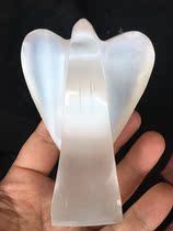 Natural Morocco-gypsum raw ore angel ornaments handlework spiritual high-frequency mineral specimen crystals