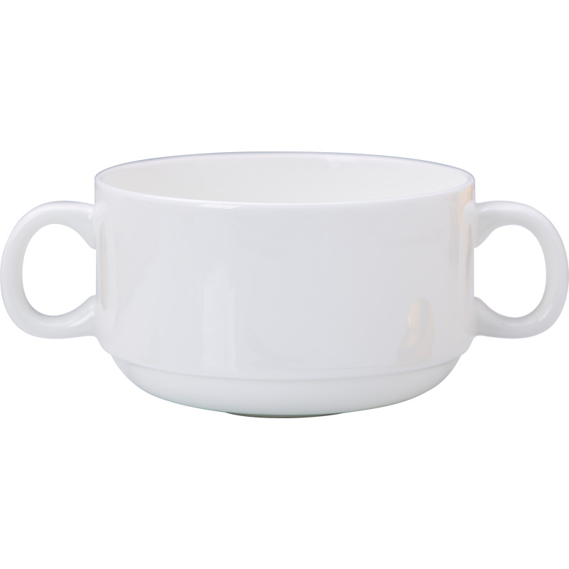 Pure white ipads porcelain jingdezhen west tableware ceramic bowl ears ROM song soup bowl of salad bowl of soup bowl