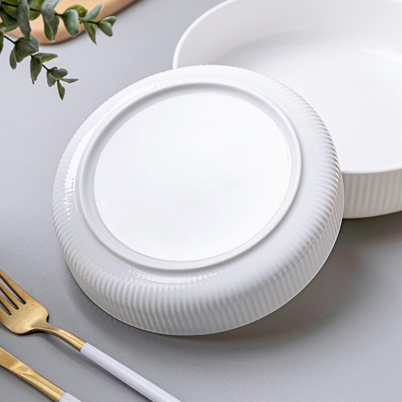 White ipads China plates salad plate deepen who nest plate household ceramic tableware deep deep orifice plate plate plate