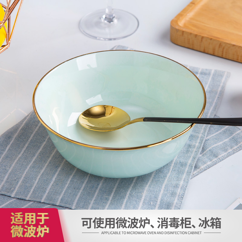 Jingdezhen celadon rainbow such as bowl bowl manual creative the see colour of household ceramic bowl 6 inches soup bowl Jingdezhen ipads China