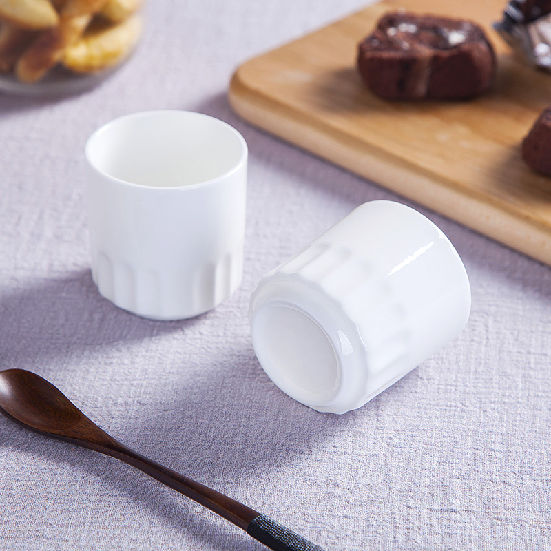 Jingdezhen ceramic tableware white glass hotel restaurant table tea cups can be printed LOGO