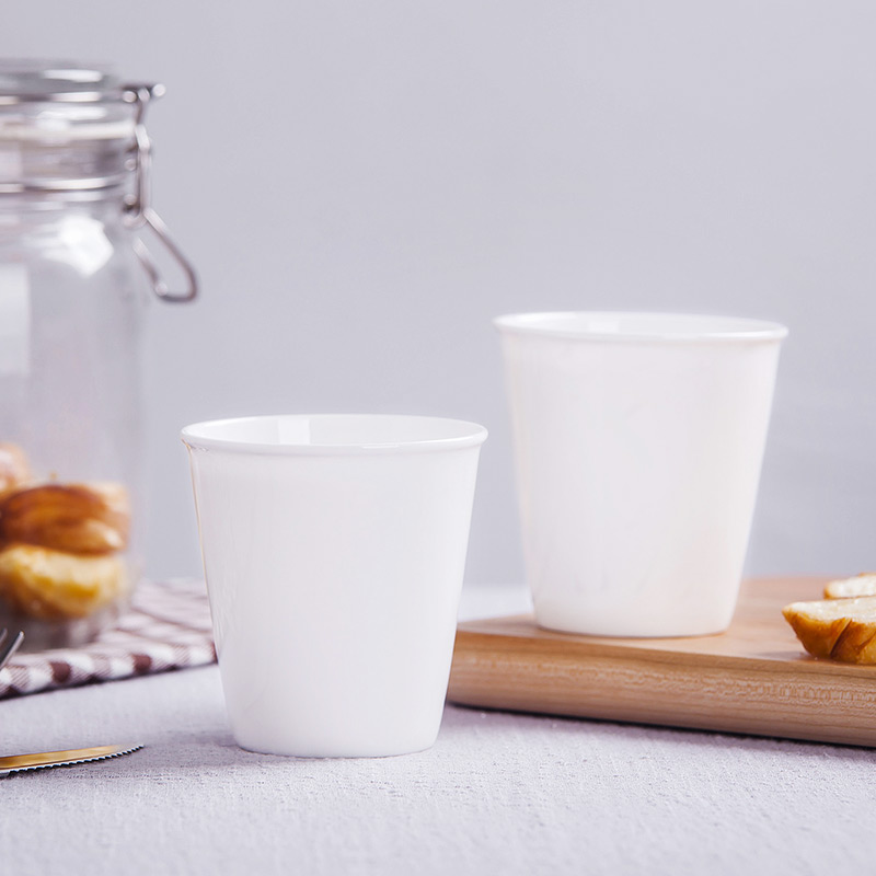 Jingdezhen pure white ipads porcelain hotel restaurant cup cup with a cup of milk for breakfast cup creative paper cups