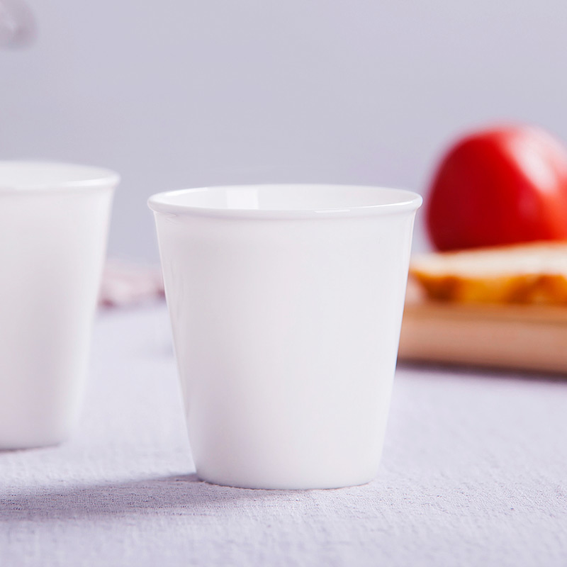 Jingdezhen pure white ipads porcelain hotel restaurant cup cup with a cup of milk for breakfast cup creative paper cups