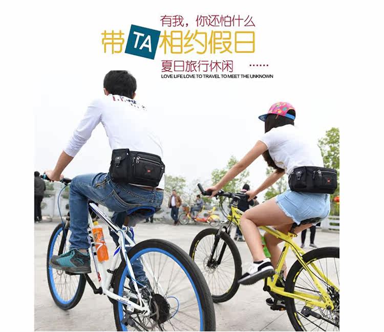 新款 大容量腰包男士户外多功能胸包防水斜挎