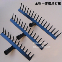 All-steel integral forged nail rake 12 teeth 14 teeth 16 teeth loose soil rake small iron rake agricultural rake mud rake turning soil rake