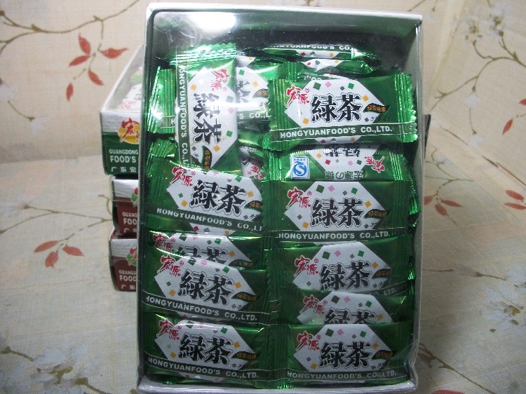 4盒送1盒 宏源奶糖绿茶/红豆/香芋味软糖儿时经典回味零食糖果