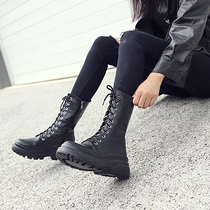 Martin boots female British wind Net red thin boots summer and autumn motorcycle boots handsome flat bottom thick bottom spring and autumn single boots