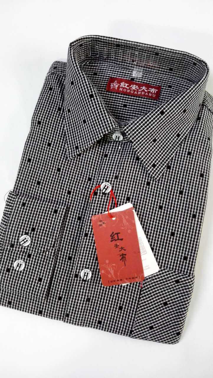红安大布土布老粗布商务绅士纯棉男式单层衬衣厂家直销特价包邮